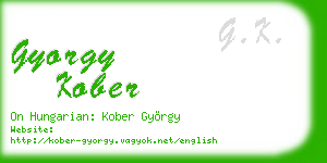 gyorgy kober business card