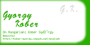 gyorgy kober business card